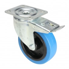 37036 - Swivel Castor 125 mm with blue Wheel and Brake