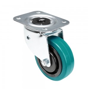 NEW 37037 - Swivel Castor 100 mm with petrol wheel and directional self-setting feature, ADAM HALL