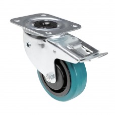 NEW 37038 - Swivel Castor 100 mm with petrol Wheel, brake and directional self-setting feature