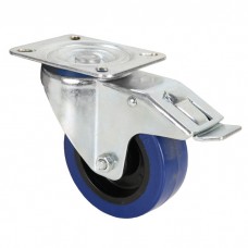 372191 - Swivel Castor 100 mm with blue Wheel and Brake
