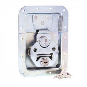 17250 LS - Butterfly Latch large with Spring lockable non cranked 14 mm deep, ADAM HALL