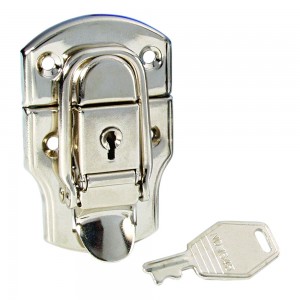 1908 - Drawbolt medium nickel-plated lockable, ADAM HALL