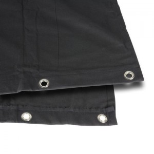 0152 X 33 - Blackout cloth B1 black with burnished Grommets hemmed 3 x 3 m, ADAM HALL