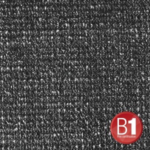 0155 X 46 B - Gauze, material 100 4x6m with eyelets, black, ADAM HALL