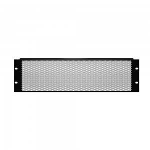 87223 VR - 19" U-shaped ventilation panel with round holes, 3U, ADAM HALL