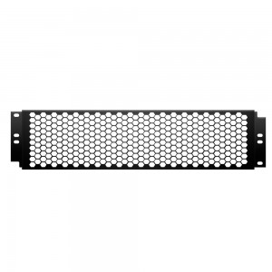 87446 - 19" Cover with punched hole front, 2U, coarse, ADAM HALL