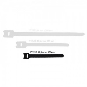 VT 2215 - Hook and Loop Cable Tie 150 x 22 mm black, ADAM HALL