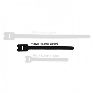 VT 2520 - Hook and Loop Cable Tie 200 x 25 mm black, ADAM HALL