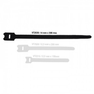 VT 2830 - Hook and Loop Cable Tie 306 x 28 mm black, ADAM HALL