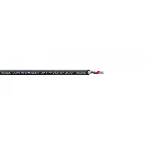 Cordial CDMX 234 цифровой кабель, 1 пара, 0,34 мм2, 6,0 мм, черный