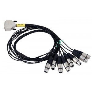 Cordial CFD 3 DFT цифровой кабель D-Sub/8xXLR female, 3,0 м, черный