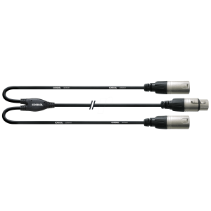 Cordial CFY 0,3 FMM кабель Y-адаптер XLR female/2xXLR male, 0,3 м, черный