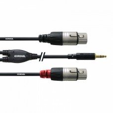 Cordial CFY 1,8 WFF кабель Y-адаптер джек стерео 3,5 мм/2xXLR female, 1,8 м, черный