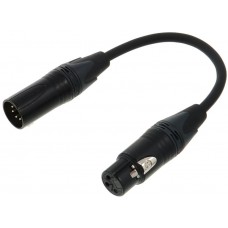Cordial CPD 0,15 FM 3-5 DMX-кабель XLR female 3-контактный/XLR male 5-контактный, разъемы Neutrik, 0,15 м, черный