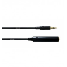 Cordial CFM 3 WK инструментальный кабель мини-джек стерео 3,5 мм male/джек стерео 6,3 мм female, 3,0 м, черный