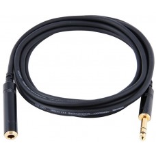 Cordial CFM 3 VK инструментальный кабель джек стерео 6,3 мм male/джек стерео 6,3 мм female, 3,0 м, черный