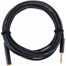 Cordial CFM 5 VK инструментальный кабель джек стерео 6,3 мм male/джек стерео 6,3 мм female, 5,0 м, черный