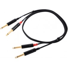 Cordial CFU 0,3 PP кабель 2моно-джек 6,3 мм male/2моно-джек 6,3 мм male, 0,3 м, черный