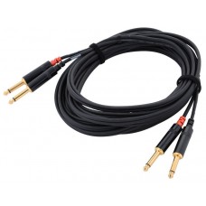 Cordial CFU 6 PP кабель 2моно-джек 6,3 мм male/2моно-джек 6,3 мм male, 6,0 м, черный