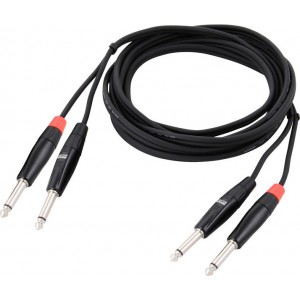 Cordial CIU 3 PP кабель 2xмоно-джек 6,3 мм male/2xмоно-джек 6,3 мм male, 3,0 м, черный