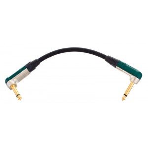 Cordial CRI 0,3 RR инструментальный кабель угловой моно-джек 6,3 мм/угловой моно-джек 6,3 мм, разъемы Neutrik, 0,3 м, черный