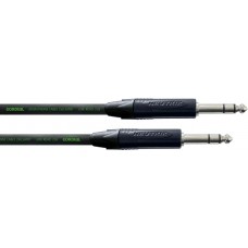 Cordial CRM 10 VV инструментальный кабель джек стерео 6,3 мм male/джек стерео 6,3 мм male, разъемы Neutrik, 10,0 м, черный