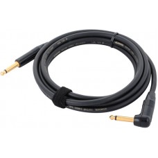 Cordial CSI 6 PR-GOLD инструментальный кабель угловой моно-джек 6,3 мм/моно-джек 6,3 мм, разъемы Neutrik, 6,0 м, черный