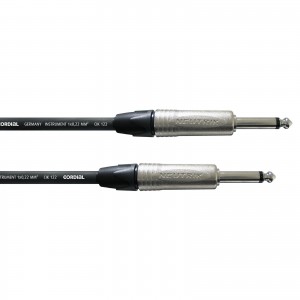 Cordial CXI 6 PP инструментальный кабель моно-джек 6,3 мм/моно-джек 6,3 мм, разъемы Neutrik, 6,0 м, черный