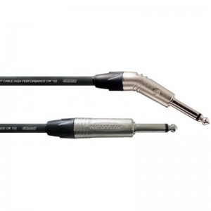 Cordial CXI 6 PR30 инструментальный кабель угловой (30°) моно-джек 6,3 мм/моно-джек 6,3 мм, разъемы Neutrik, 6,0 м, черный