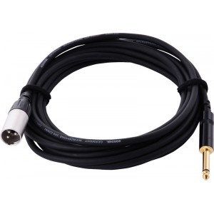 Cordial CCM 7,5 MP микрофонный кабель XLR male/моно джек 6,3 мм, 7,5 м, черный