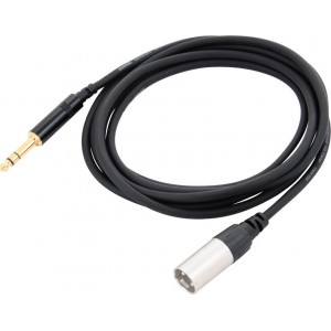 Cordial CFM 0,6 MV инструментальный кабель  XLR male/джек стерео 6,3 мм, 0,6 м, черный