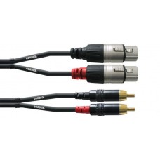 Cordial CFU 1,5 FC кабель 2RCA/2XLR female, 1,5 м, черный
