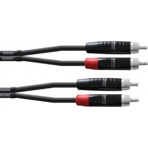 Cordial CIU 1,5 CC кабель 2xRCA/2xRCA, 1,5 м, черный
