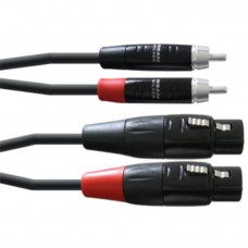 Cordial CIU 3 FC кабель 2xRCA/2xXLR female, 3,0 м, черный