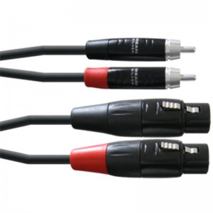 Cordial CIU 1,5 FC кабель 2xRCA/2xXLR female, 1,5 м, черный