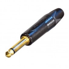 Neutrik NP2X-B кабельный разъем Jack 6.3мм TS (моно) штекер,  компактный черненый корпус диаметром 14.5мм, золоченые контакты