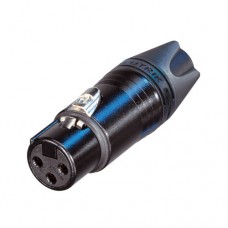 Neutrik NC3FXX-14-B-D кабельный разъем XLR female, золоченые контакты, черный корпус, для кабелей большого диаметра, до 10мм
