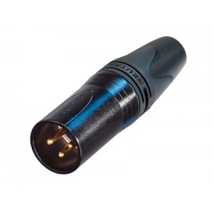 Neutrik NC3MXX-14-B-D кабельный разъем XLR male золоченые контакты, черный корпус, для кабелей большого диаметра, до 10мм, NEUTRIK