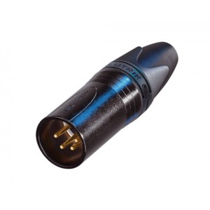 Neutrik NC4MXX-B кабельный разъем XLR male черненый корпус, золоченые контакты 4 контакта, NEUTRIK