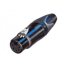 Neutrik NC5FXX-B кабельный разъем XLR female черненый корпус, золоченые контакты 5 контактов
