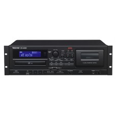 Tascam CD-A580  CD проигрыватель / USB / Кассетный плеер-рекордер, CD/MP3, Pitch CD/ кассета ±10%, RCA разъёмы, пульт ДУ