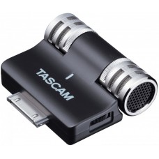 Tascam iM2 конденсаторный стерео микрофон для подключения к iPhone, iPad и iPod, чёрный