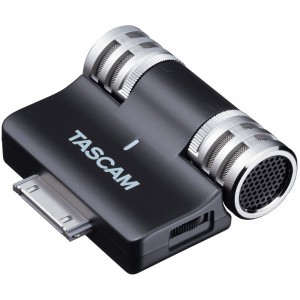 Tascam iM2 конденсаторный стерео микрофон для подключения к iPhone, iPad и iPod, чёрный