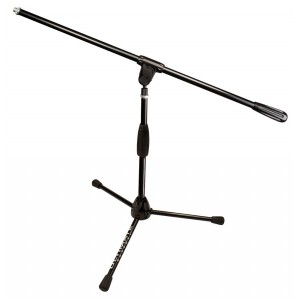 Ultimate PRO-T-SHORT-F стойка микрофонная низкая "журавль" на треноге, фиксированная длина стрелы, высота 49-76см, черная