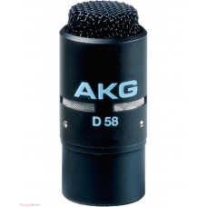 AKG D58E миниатюрный динамический гиперкардиоидный микрофон (можно использовать с GNS36), встроенный разъём XLR, 7-10000Гц, 0,72мВ/Па