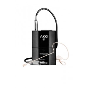 AKG DPT Tetrad цифровой поясной передатчик для радиосистемы DMS Tetrad, микрофон с оголовьем C111LP и гитарный кабель MK/GL в комплекте,  AKG