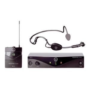AKG Perception Wireless 45 Sports Set BD A (530.025-559МГц) радиосистема с оголовьем C544L, SR45 стационарный приёмник, PT45 поясной передатчик,  AKG