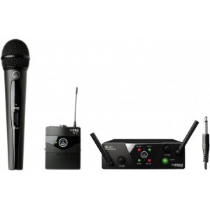 AKG WMS40 Mini2 Mix Set US25BD (537.9/540.4) радиосистема с приёмником SR40 Mini Dual, 1 портативным и 1 ручным передатчиками,  AKG