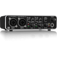Behringer UMC202HD внешний звуковой/MIDI интерфейс, USB 2.0 , 2 вх/2 вых канала, предусилители MIDAS