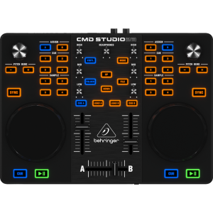 Behringer CMD STUDIO 4A-EU DJ-контроллер USB с 4-x канальным аудиоинтерфейсом, 100 мм Pich-фейдеры, 4xRCA, Phone TRS-Jack,  Behringer MI
